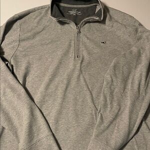 Vineyard Vines Light Gray Quarter-Zip Pullover